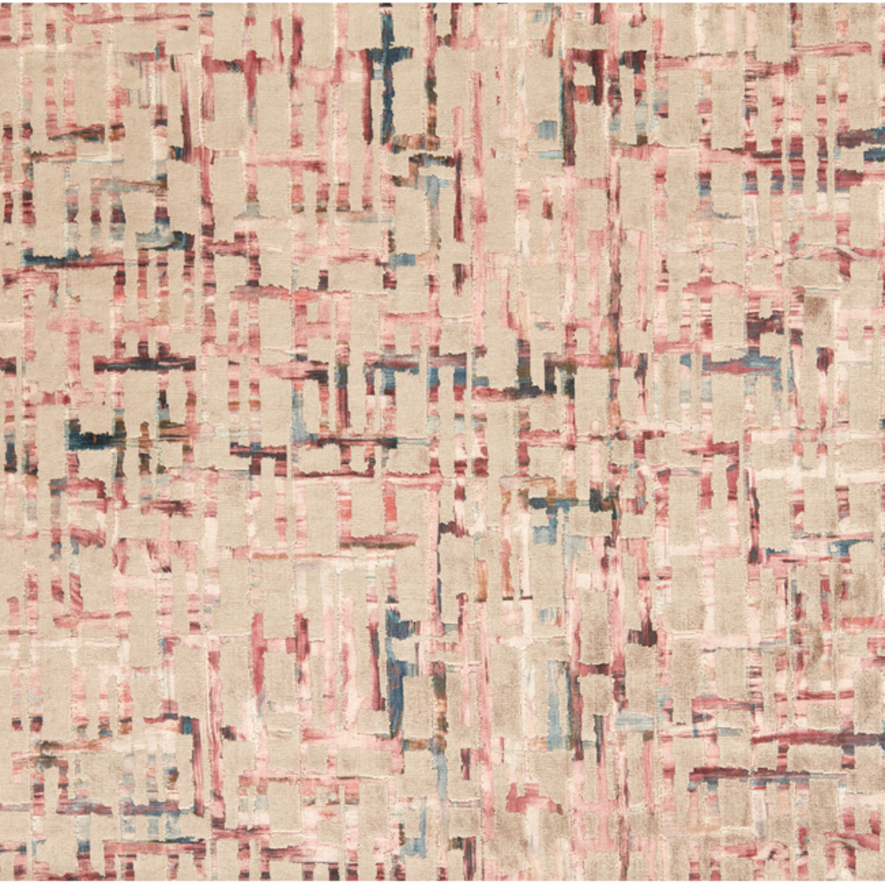1 Yard Modern Abstract Velvet Upholstery Fabric Polyester Cotton Viscose Luxury Blend